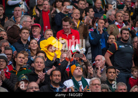 Twickenham Stadium, London, UK. 17. Oktober 2015. Südafrika besiegt Wales im ersten Quartal Endspiel 23-19. Stockfoto