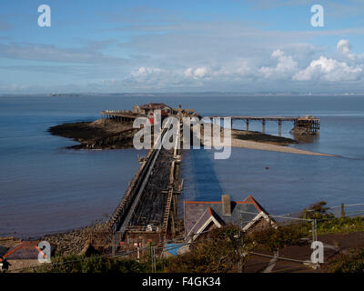 Alten verlassenen Pier, Weston-super-Mare, Somerset, Großbritannien Stockfoto