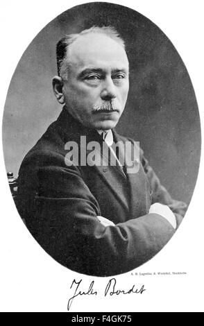 JULES BORDET (1870-1961) belgische Gewinner des Nobelpreises in der Physiologie und Medizin im Jahr 1919 in Stockholm, dass Jahr fotografiert. Stockfoto