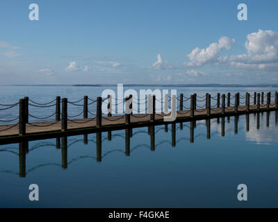 Marine Lake Causeway, Weston-super-Mare, Somerset, Großbritannien Stockfoto