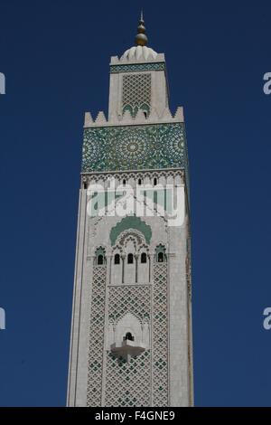 Die Moschee Hassan II oder Grande Mosquée Hassan II in Casablanca, Marokko Stockfoto
