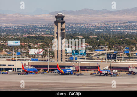 Southwest Airlines Flugzeug am Gate in Las Vegas Stockfoto