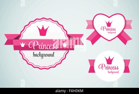 Prinzessin Krone Frame-Vektor-Illustration Stock Vektor