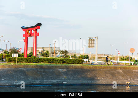 Rotes Torii-Tor, Anamori Inari Jinja, Ota-Ku, Tokio, Japan Stockfoto