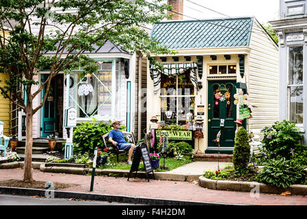 Silva tragen Schmuck Designer Store, 214 Nord Talbot Street, St. Michaels, Maryland Stockfoto