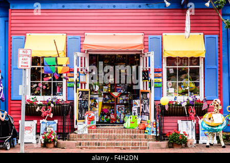 Calico Spielzeug & Spiele, 212 Norden Talbot Street, St. Michaels, Maryland Stockfoto
