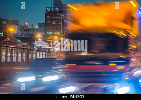 Tokyo metropolitan Straßen- und Kanagawa Präfektur Straße Nr. 6 Tokio Daishi Yokohama Linie Stockfoto