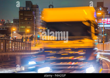 Tokyo metropolitan Straßen- und Kanagawa Präfektur Straße Nr. 6 Tokio Daishi Yokohama Linie Stockfoto