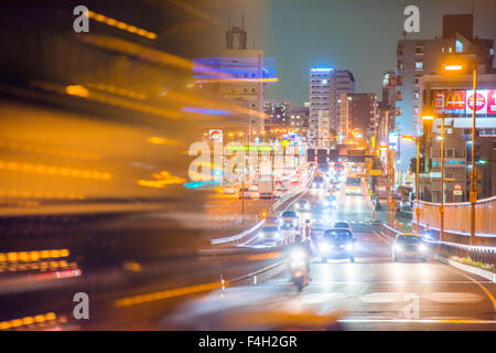 Tokyo metropolitan Straßen- und Kanagawa Präfektur Straße Nr. 6 Tokio Daishi Yokohama Linie Stockfoto