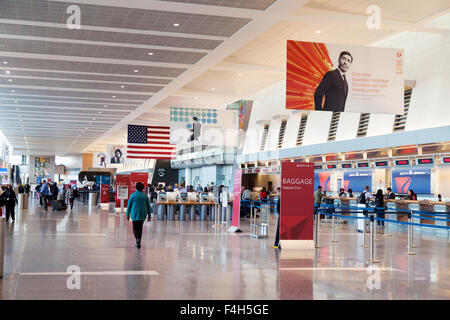 Terminal A, check-in Bereich, Logan International Airport (Flughafen Boston), Boston, Massachusetts, USA Stockfoto