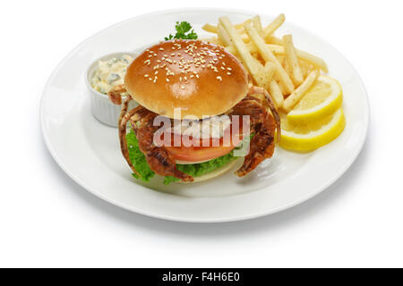 soft-Shell Crab Sandwich, Spinne sandwich Stockfoto