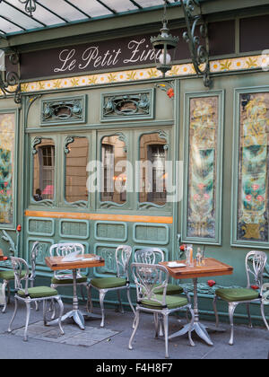 Emprty Kunst Nouveau Paris Café-Terrasse Stockfoto