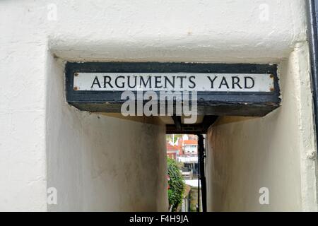 Ungewöhnliche Ortsnamen in Whitby Altstadt North Yorkshire Stockfoto