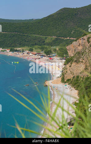 in der Nähe von Budva, Montenegro.  Jaz Strand. Stockfoto