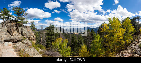 Weiten Panoramablick; Viele Parks Kurve; Trail Ridge Road; Rocky Mountain Nationalpark; Colorado; USA Stockfoto
