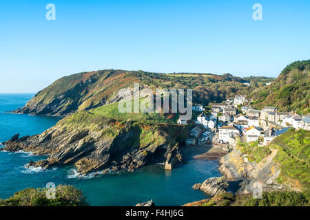 Die küstennahen Dorf Portloe in Cornwall, England, UK Stockfoto