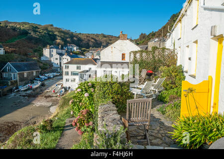 Die küstennahen Dorf Portloe in Cornwall, England, UK Stockfoto