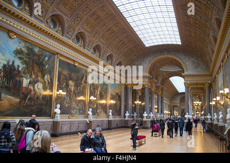 Galerie des Batailles das Schloss von Versailles einen königlichen Schloss in Versailles in der Île-de-France-Frankreich ein Vorort von Paris Stockfoto