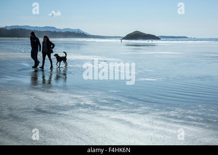 Gehen Sie Long Beach, Pacific Rim National Park, Britisch-Kolumbien, Kanada. Stockfoto