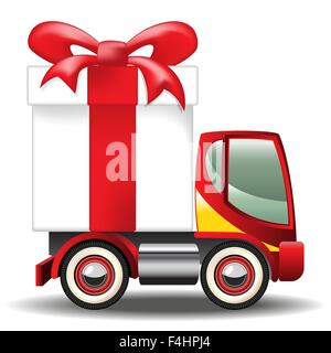 Geschenk-Box auf Auto Stock Vektor