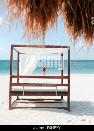 Der Strand auf der Isla Mujeres, einer Insel vor Cancún, Quintana Roo, Mexiko. Stockfoto