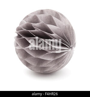Papier Kugel Ornament isoliert auf weißem Hintergrund Stockfoto