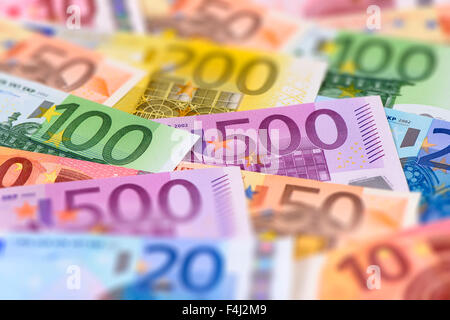 Banknoten der Euro-Währung Stockfoto