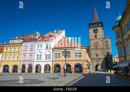 Valdstejnske Namesti, (Wallenstein-Platz), Jicin, ostböhmischen Kraj, Tschechische Republik Stockfoto