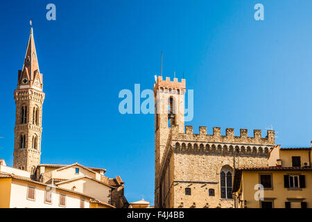 Blick von der Piazza della Signoria in Florenz, Toskana Italien. Stockfoto