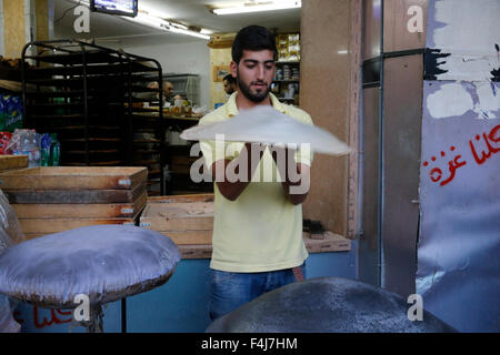 Bäckerei in Ramallah, Westjordanland, Palästinensische Gebiete, Nahost Stockfoto
