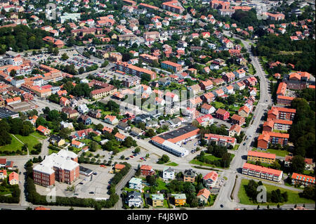 Eine Stadt von oben Stockfoto