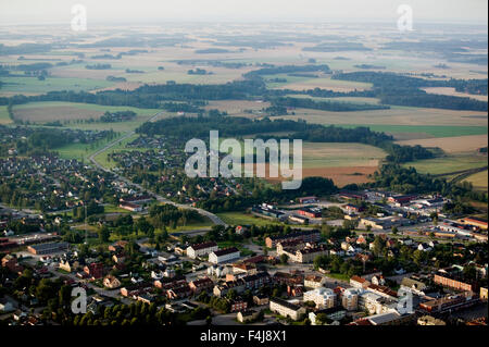 Dorf von Feldern Stockfoto