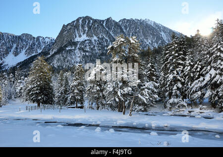 Marcadau Tal im winter Stockfoto