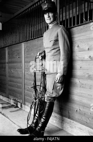 Porträt eines älteren Mannes in Uniform, Schweden. Stockfoto