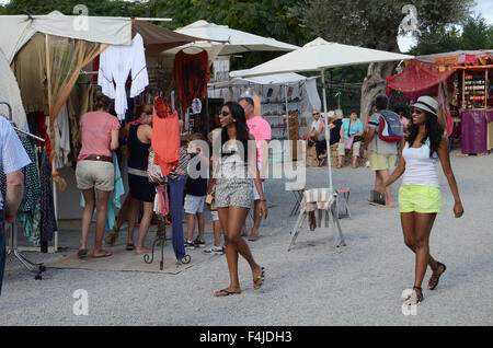 Las Dalias, Hippie-Markt in San Carlos auf Ibiza Stockfoto