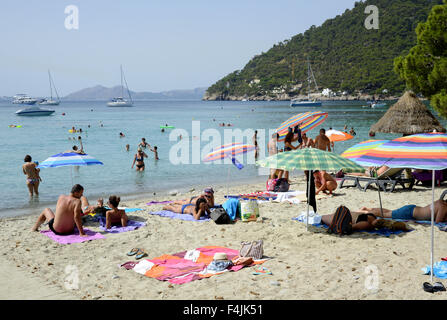 Strand von Formentor, Mallorca, Mallorca, Balearen, Spanien Stockfoto