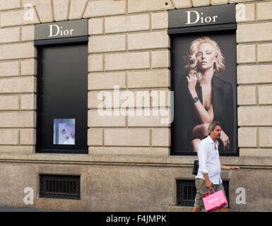 Via Montenapoleone, Mailand, Italien Stockfoto