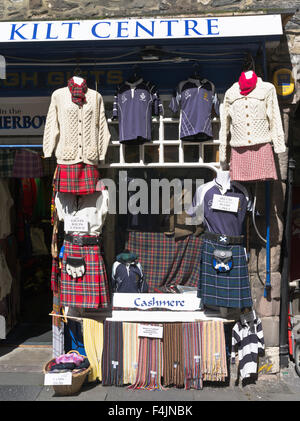 dh Kilt Center THE ROYAL MEILE EDINBURGH Scottish Souvenirshop mit Souvenirläden außerhalb schottlands Stockfoto