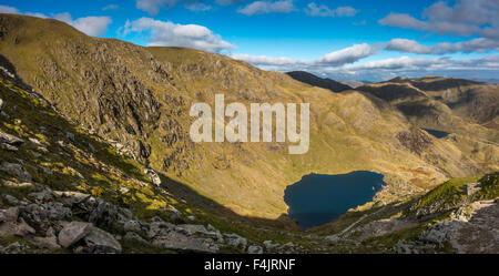 Blick ins Hebel Wasser aus the Old Man of Coniston Stockfoto