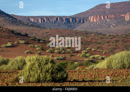 Landscape von Etendeka Mountain Camp in der Nähe von Etosha Nationalpark, Namibia, Afrika Stockfoto