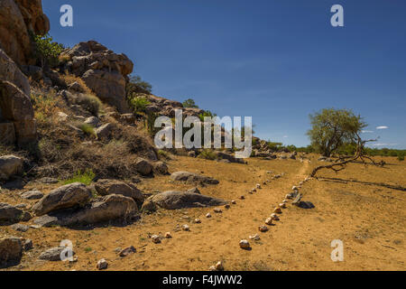 Landschaft am Etendeka Mountain Camp, Namibia, Afrika Stockfoto