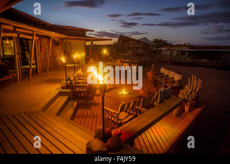 Abend in der wolwedans Dunes Lodge, Namibia, Afrika Stockfoto