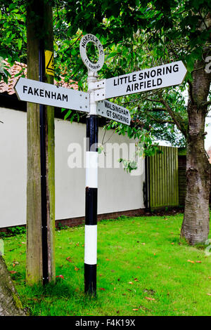 Norfolk Straßenschild England UK Stockfoto