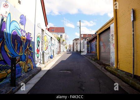 SYDNEY, Australien - AUG 2015: Newtown-Wand-Kunst in den Straßen von Sydney, Australien. Stockfoto