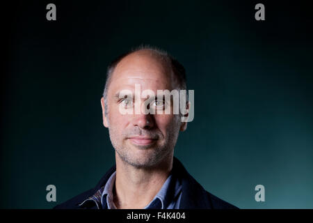 Jesse Armstrong, der englischen Komödie Schriftsteller des Edinburgh International Book Festival 2015. Schottland. 28. August 2015 Stockfoto