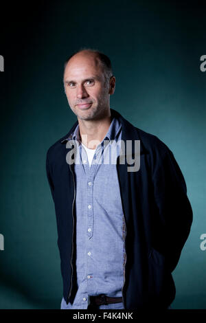 Jesse Armstrong, der englischen Komödie Schriftsteller des Edinburgh International Book Festival 2015. Schottland. 28. August 2015 Stockfoto