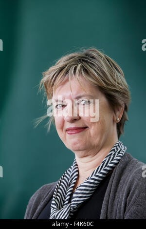 Danusia Schejbal, der britische geboren Grafik Romancier, an das Edinburgh International Book Festival 2015. Edinburgh, Schottland. 28. August 2015 Stockfoto