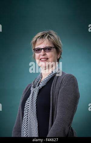 Danusia Schejbal, der britische geboren Grafik Romancier, an das Edinburgh International Book Festival 2015. Edinburgh, Schottland. 28. August 2015 Stockfoto