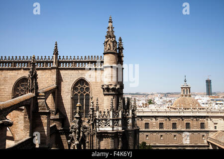 Teil der Kathedrale von Sevilla, Andalusien, Spanien Stockfoto