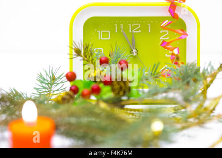 Silvester Uhr countdown Stockfoto